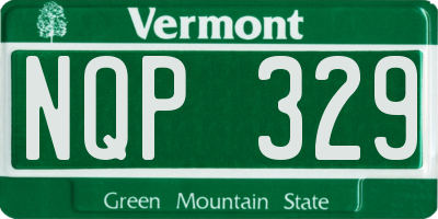 VT license plate NQP329