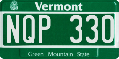 VT license plate NQP330
