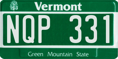 VT license plate NQP331