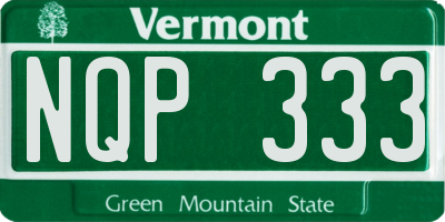 VT license plate NQP333