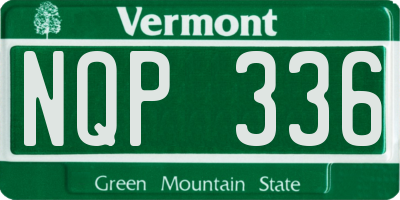 VT license plate NQP336