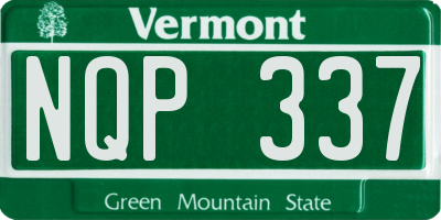 VT license plate NQP337