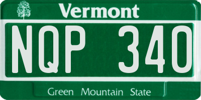 VT license plate NQP340