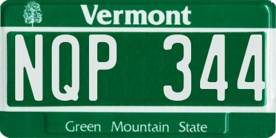 VT license plate NQP344