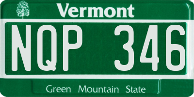 VT license plate NQP346
