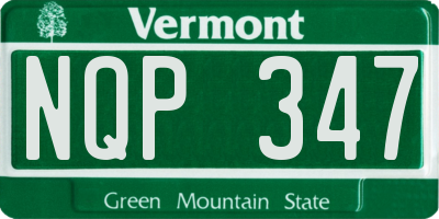 VT license plate NQP347