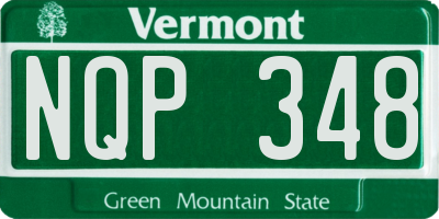 VT license plate NQP348