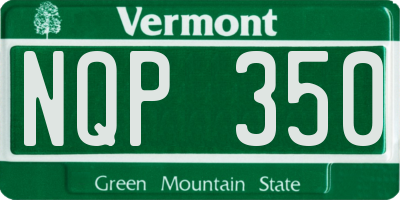 VT license plate NQP350