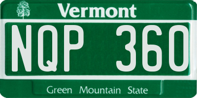 VT license plate NQP360