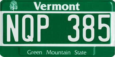 VT license plate NQP385