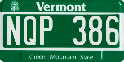 VT license plate NQP386
