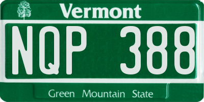 VT license plate NQP388