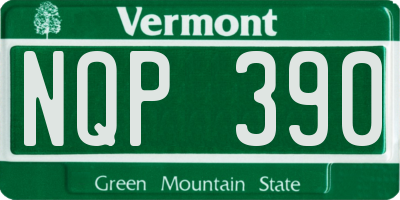 VT license plate NQP390