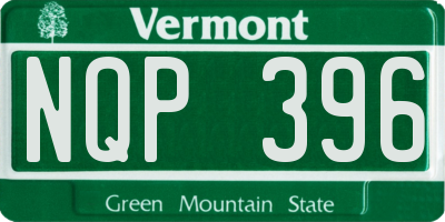 VT license plate NQP396