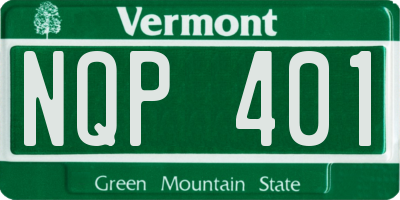 VT license plate NQP401
