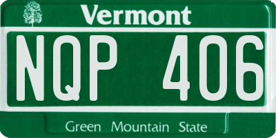 VT license plate NQP406