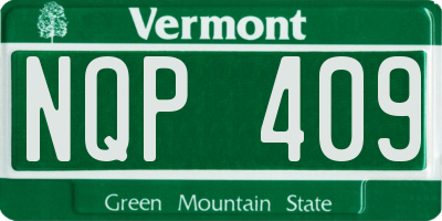 VT license plate NQP409