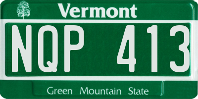 VT license plate NQP413