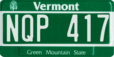 VT license plate NQP417