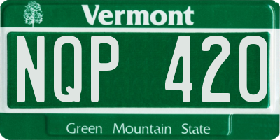 VT license plate NQP420