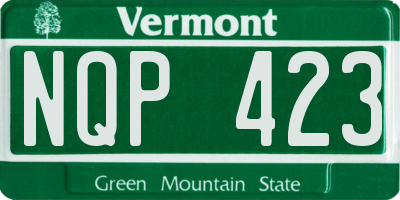 VT license plate NQP423