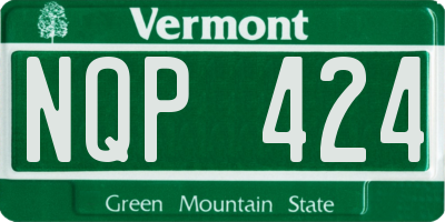 VT license plate NQP424