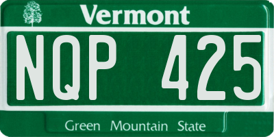 VT license plate NQP425