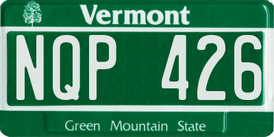 VT license plate NQP426