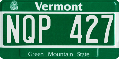 VT license plate NQP427