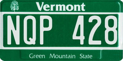 VT license plate NQP428