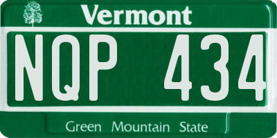 VT license plate NQP434