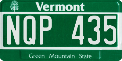 VT license plate NQP435