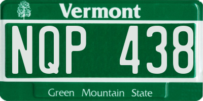 VT license plate NQP438