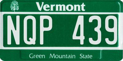 VT license plate NQP439