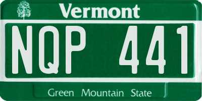 VT license plate NQP441