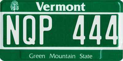 VT license plate NQP444