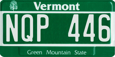 VT license plate NQP446