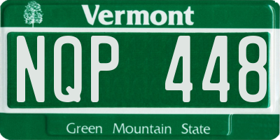 VT license plate NQP448