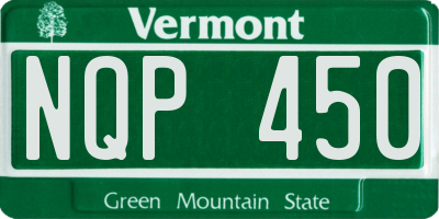 VT license plate NQP450