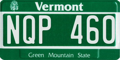 VT license plate NQP460
