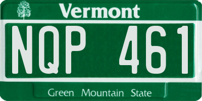 VT license plate NQP461