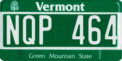 VT license plate NQP464