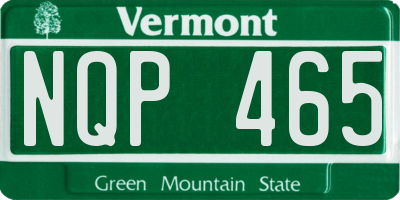 VT license plate NQP465