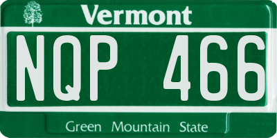 VT license plate NQP466