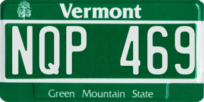 VT license plate NQP469