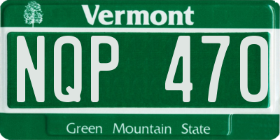 VT license plate NQP470