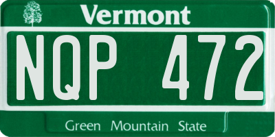 VT license plate NQP472