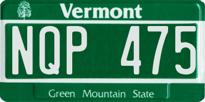 VT license plate NQP475