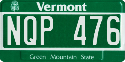 VT license plate NQP476