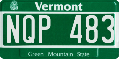 VT license plate NQP483